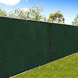 Amagabeli 5'8"x50' Fence Privacy Screen Heavy Duty for 6'x50' Chain Link Fence Fabric Screen with Brass Grommets Outdoor 6ft Patio Construction Fencing 90% Blockage Shade Tarp Mesh UV Resistant Green