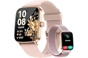 Smart Watch for Women, 1.85&quot; HD Smartwatch Compatible iPhone/Samsung/Android (Answer/Make Calls), 100+ Sport Modes Fitness Tracker with Heart Rate/Sleep/SpO2 Monitor, IP68 Waterproof, with 2 Bands4.5 out of 5 stars 1,1211 offer from $59.99