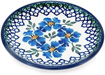 Polish Pottery Handmade 4" Coaster Plate Traditional Stoneware Pattern 262-1832