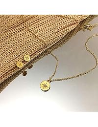 S.Leaf - Collar de plata de ley con colgante de estrella de mar para mujer