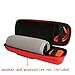 Khanka Hard Travel Case Replacement for JBL Charge 3 Waterproof Portable Wireless Bluetooth Speaker. Extra Room for Charger and USB Cable,Case Only.(Red)