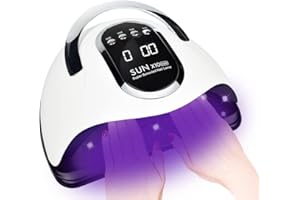 BEENLE 280W UV LED Nail Lamp, Fast Nail Curing Lamps for Home & Salon, 66 Beads Led Nail Dryer for Gel Polish with Automatic Sensor/4 Timer Setting, Handle Professional Nail Art Tools