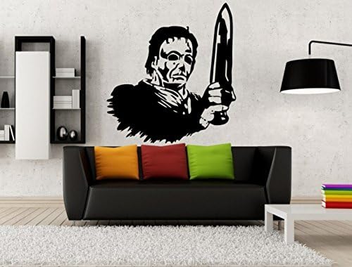 Wall Sticker with Knife Michael Myers, black, X-Large