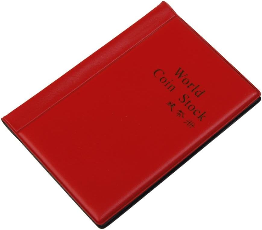 AKORD 120 Coin Holder Collectors Album, Red