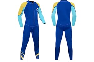 ZCCO Kids Wetsuit,2.5mm Neoprene Diving Suit for Teens,Full Body Swimsuit for Boys and Girls,Long Sleeve One Piece Wet Suit Perfect for Swimming, Surfing, and Water Sports