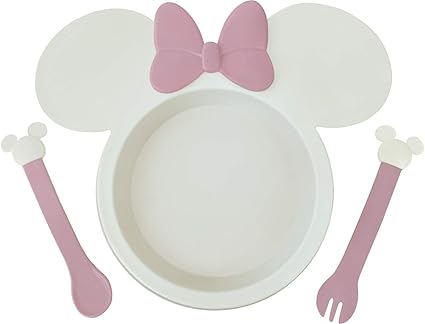 Amazon 錦化成 ミニーマウス アイコン小皿 スプーンフォークセット P Be Nr ベビー マタニティ ベビー マタニティ 通販
