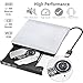 External CD Drive, MMUSC USB CD/DVD-RW Drive, Slim High Speed CD Player Burner for MacBook Air Pro/Air/iMac and Laptop Desktops Support Windows/Vista/7/8.1/10, Mac OSX (White)