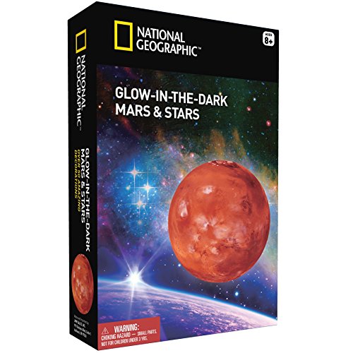 NATIONAL GEOGRAPHIC Glow in the Dark Mars and Stars (Improved Glow as of Aug. 2016!)