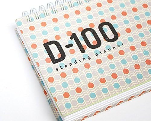 Bookfriends D-100 Standing Planner - 100 Days count down Planner Scheduler School Schedule Book Time Table Notebook Planner (Hive)