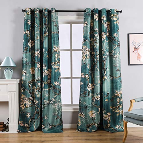 HRBK Cortinas Cocina Flor 3D ImpresióN De DiseñO Moderno Cortinas Con 