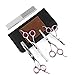Pet Grooming Scissors Kit - Cat Dog Grooming Scissors - 5 PCS( For Trimming Body, Face, Ear, Nose, Paw) , Sharp Shears with Safety Rounded Tips for Small, Medium & Large Pets ( Include Grooming Comb )