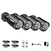 SANNCE 4 Pack 720P CCTV Surveillance Camera Kit with High Resolution Indoor/Outdoor, IP66 Weatherproof Housing, Day/Night Vision