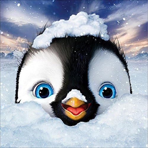 DIY Diamond Pianting Kits for Kids Diamond Dotz Diamond Drawing (Penguin, 30x30cm)