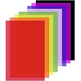 8 Pack Colored Acrylic Sheets 8 x 12 Inch, 1/8 Inch Thick, 8 Colors | Translucent cast acrylic, easy to cut, smooth edges, protective film, for crafts, painting, displays and decor