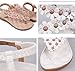 Women Ladies Beach Bohemia Sandals Slingback Ankle Strap Slingback Rhinestone Flower Flats Thong Slipper