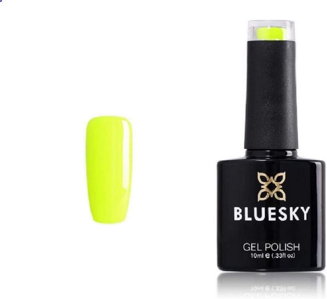 Bluesky Gel Nail Polish, Sorbet Zest Neon34, Bright Neon Summer Yellow, Long Lasting, Chip Resistant, 10 ml (Requires Curing Under UV LED Lamp)