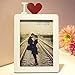 5x7 Wooden Photo Frame in White with I Heart in Red, I Love You, Contemporary Shabby Chic, Perfect for Valentine's Day, Mother's Day or Anniversary, Picture Size 5x7 (I Heart 5 x 7)