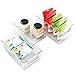 mDesign Plastic Kitchen Pantry Cabinet, Refrigerator or Freezer Food Storage Bin Container with Handles - Organizer for Fruit, Yogurt, Snacks, Pasta - Set of 3 - Clear