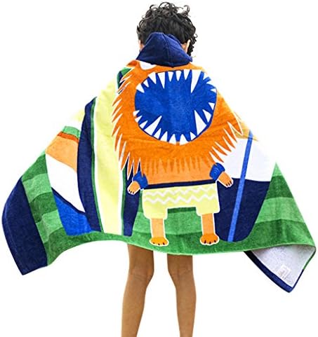 Kids Beach Towel Hooded Poncho Boy Girl Cotton Bathrobe Swim Wrap Bath Blanket