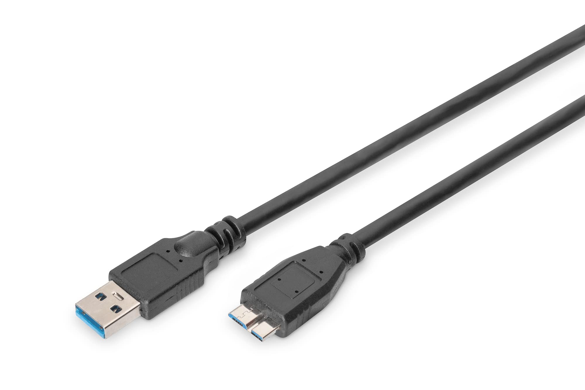 DIGITUS USB 3.2 Gen1 cable – 1.0 m – USB-A to Micro B – 5 Gbps – for computers, laptops, hard drives and SSD enclosures – Black