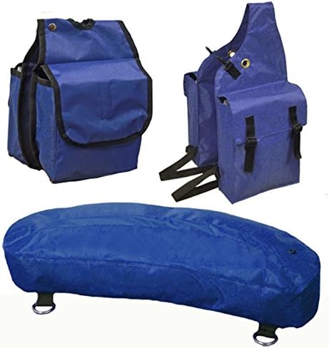 Tahoe Nylon Trail Riding Endurance Saddle Bag Set - Includes Saddle, Horn, and Cantle Bags - Durable Nylon Construction, Perfect for Holding Food, Beverages and Supplies - Multiple Colors Available
