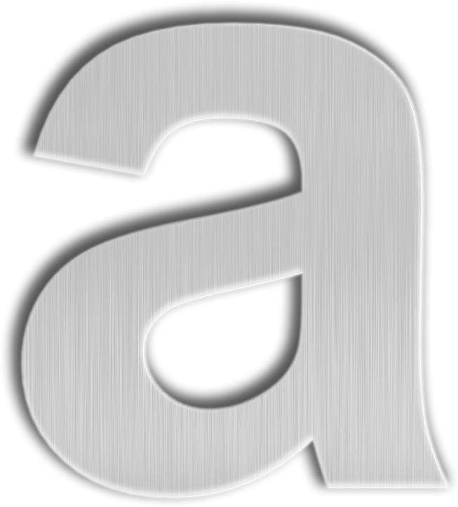 QT Modern House Number - EXTRA LARGE 7.5 Inch - Brushed Stainless Steel (Letter a), Floating Appearance, Easy to install and made of solid 304