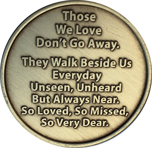 In Loving Memory Cross Rose Medallion Memorial Bereavement Token Those We Love