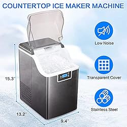 Kismile Nugget Ice Maker Countertop,Portable