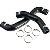 IAG Silicone Radiator Hose Kit for Subaru WRX 2008-14, STI 08-21, Black | Handles extreme heat, direct OEM fit, 4-ply reinforced silicone, 5mm thick, includes upper and lower hoses and clamps