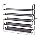SONGMICS 5 Tiers Shoe Rack Space Saving Shoe Tower Cabinet Storage Organizer Dark Brown 39