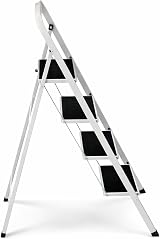 Oypla Foldable 4 Step Ladder Stepladder Non Slip Tread Safety Steel Step view 6
