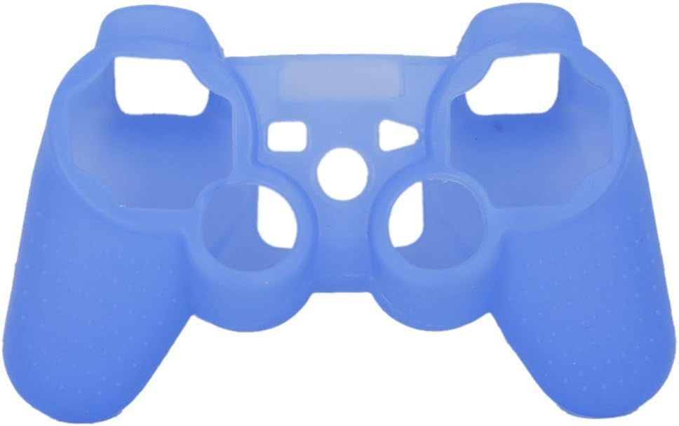 Skin Silicone Grip Cover Case for Sony PS3 Controller Playstation 3 Dualshock Wireless Game Controllers (Blue)