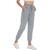 SEVEGO Women's 30"/32"/34"/36" Tall Inseam Joggers Lightweight Sweatpants Zipper Pockets Athletic Workout Lounge Pants