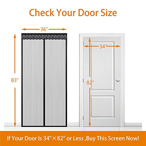 Screen Door Magic Mesh with Heavy Duty Fits Door Opening up