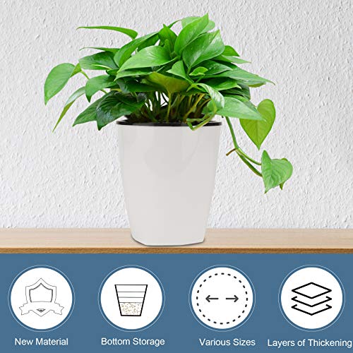 Ulikey Selbstbewässerung Blumentopf, 6 Stück Selbstwässernde Wasserspeicher Pflanzgefäße mit Bewässerungssystem… – Bild 4