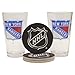 NHL Pint Glass and Coaster Set (2 Pack) (New York Rangers)