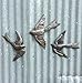 Large Metal Birds, Decorative, Ornamental, Set of 3, Wall Hanging, Handmade in Haiti, Garden Decorations 11 x 12 Inches