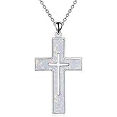 YFN Cross Necklace Sterling Silver Religious Cross Pendant Jewelry Christian Gifts for Women Men