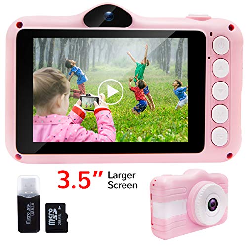 Joytrip Kids Digital Camera 3.5 Inch Screen Mini Rechargeable Toy Camera Gifts for Kid Boys & Girls Ages 4-12 Child Selfie Camera Camcorder(Pink) ... - Thumbnail 7