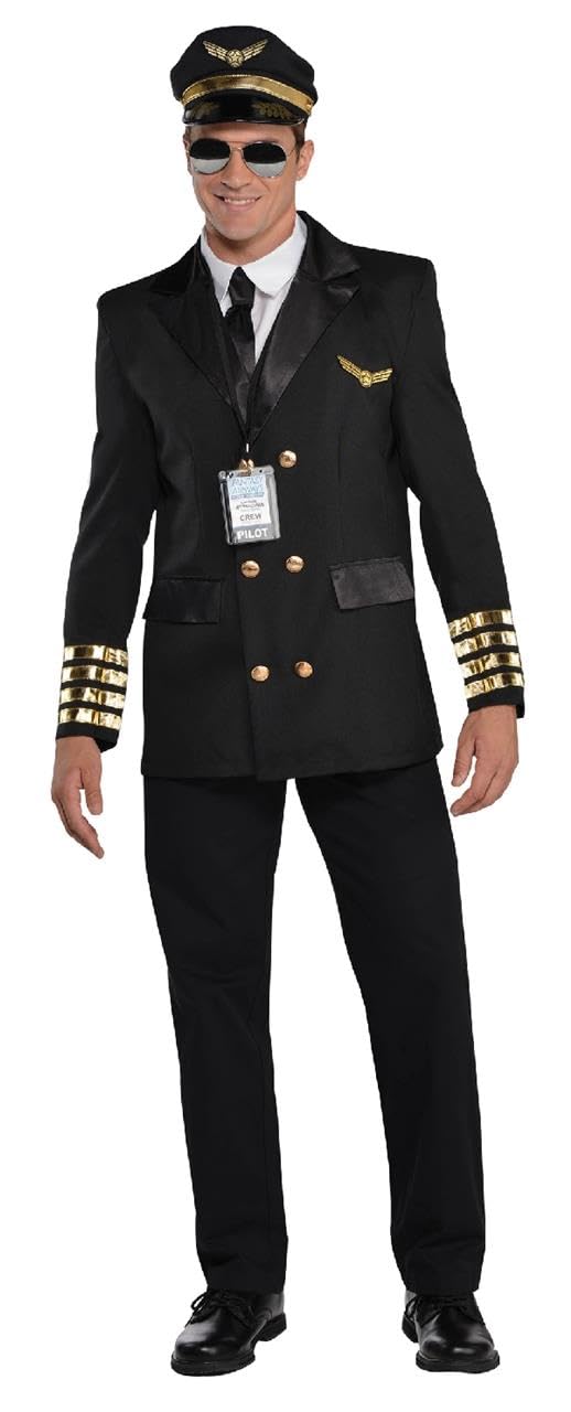 (PKT) (Fix 4/2) (844183-55) Adult Mens Captain Wingman Costume (Medium)