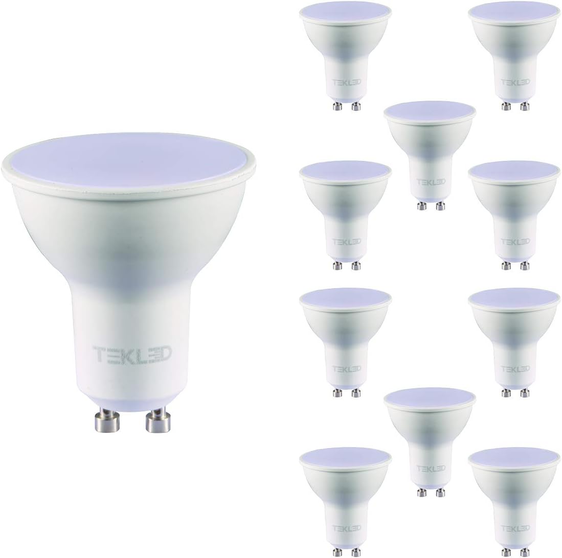 TEKLED® GU10 LED Bulbs, 3000k Warm White, 10 Count (Pack of 1)