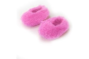 American Fashion World Fuzzy Slippers for 18-Inch Dolls | Premium Quality & Trendy Design | Dolls Shoes | Shoe Fashion for Dolls for Popular Brands
