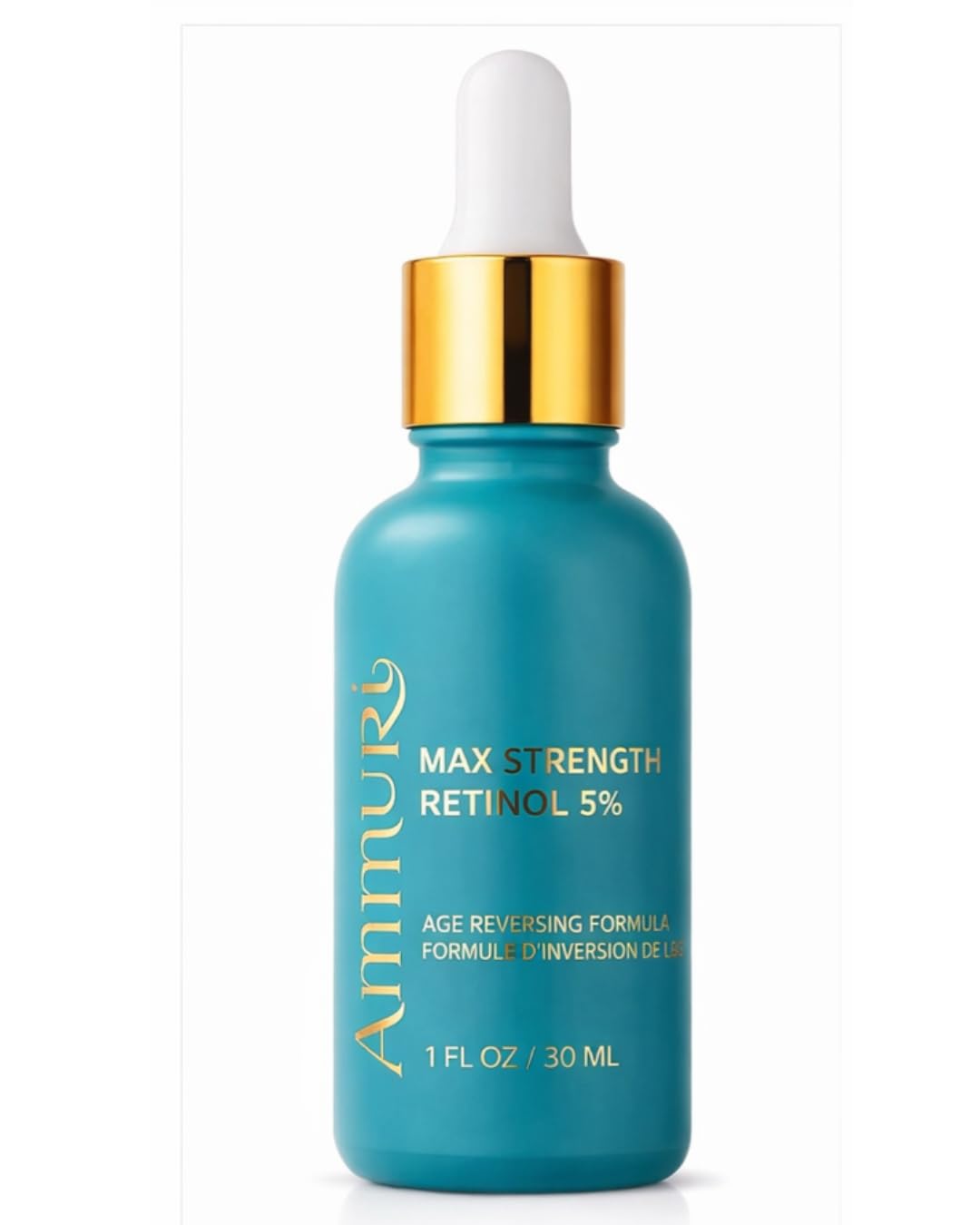 AMMURI 5% Retinol Face Serum - High Strength Anti-Aging Treatment with Hyaluronic Acid & Vitamin E for Wrinkles & Acne, 30ml