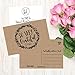 Hadley Designs 50 4x6 Rustic Kraft Thank You Postcards Bulk, Cute Matte Floral Note Card Set For Wedding, Bridesmaid, Bridal or Baby Shower, Teachers, Appreciation, Religious, Business, Holidays