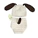 JISEN Baby Newborn Photography Props Cute Dog Handmade Crochet Knitted Unisex Baby Cap Outfit