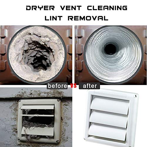 PetOde Dryer Vent Cleaner Kit Dryer Vent Vacuum Attachment Lint Remover Power Washer and Dryer Vent Vacuum Hose