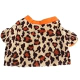 Xinhuaya Pet Dogs Fleece Fur Coat Clothes Puppy T-shirts Leopard M