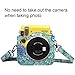 Fintie Protective Case for Fujifilm Instax Mini 70 - Premium Vegan Leather Bag Cover for Fujifilm Instax Mini 70 Instant Film Camera with Removable / Adjustable Strap, Emerald Illusions