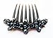 Thai Hair Comb - French Twist Side Comb - 3.5 x 4 Inch - Black - Wood or Bamboo - Manual - 1 Count - Unisex - For wedding guests, formal event attendees - Female
