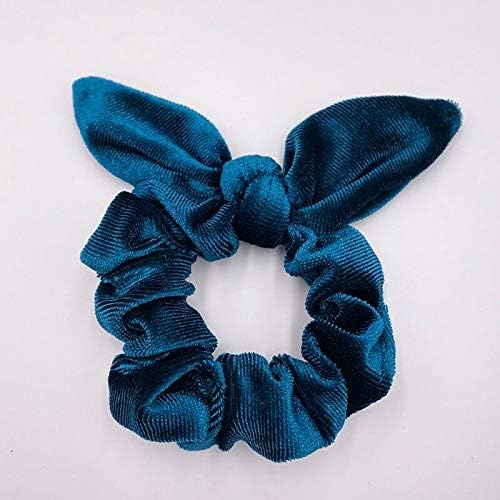 ビロードうさぎ耳ヘアーシュシュウサギの耳毛の弓ネクタイ弾性女の子 女性ポニーテール